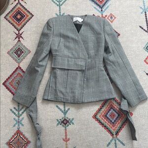 Solace London Herringbone plaid blazer